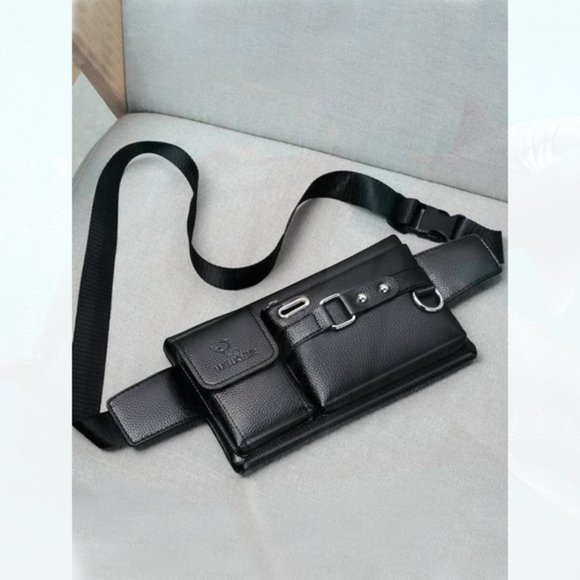 New Basic Waist Bag Black 123 - Picture 2 of 4